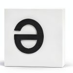Microscope Slide EISCO BS18003 Transparent Glass Single Slide Letter e-0