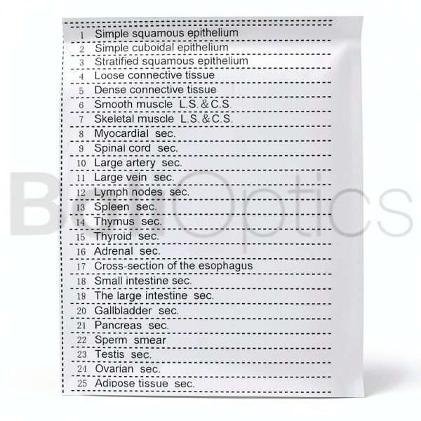 Microscope Slides Boli Optics Set of 25 Human Samples SL39901005-1