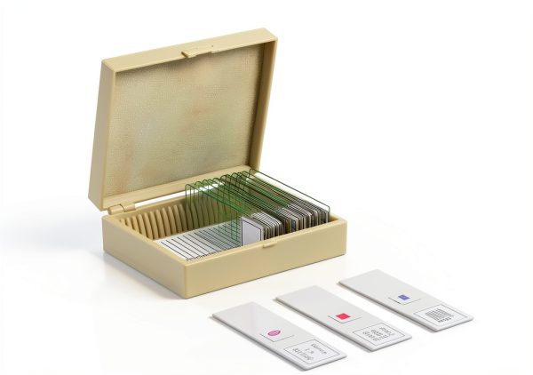 Vision Scientific VSH115 Human Pathology Slide Set - 12 Slides for-0